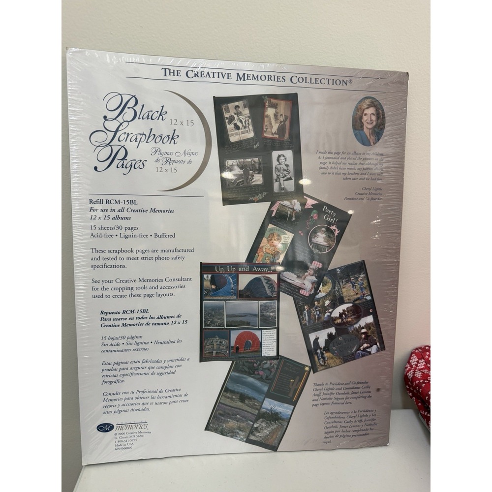 Creative Memories 12x15 White Scrapbook Pages 15 Sheets 30 Pages Sealed 2000 NEW
